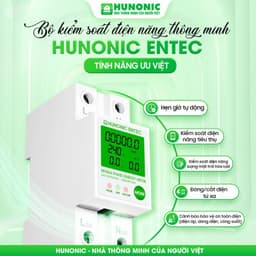 Công Tơ Điện Tử Hunonic Entec Wifi chống giật, đo điện năng tiêu thụ đóng ngắt từ xa qua APP 4