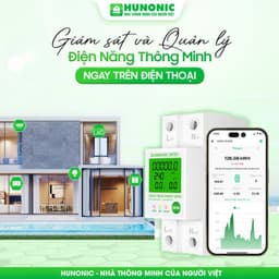Công Tơ Điện Tử Hunonic Entec Wifi chống giật, đo điện năng tiêu thụ đóng ngắt từ xa qua APP 6