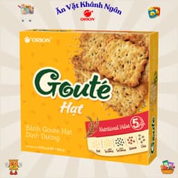 Bánh Quy Goute Orion Đủ Vị - Mè , Hạt, Và Bơ Đậu Phộng Hộp 316g - 320g - HÀNG CHÍNH HÃNG 4