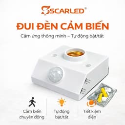 ĐUI BÓNG ĐÈN CẢM BIẾN CHUYỂN ĐỘNG E27 – BIẾN ĐÈN THƯỜNG THÀNH ĐÈN TỰ ĐỘNG 1