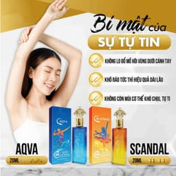 Xịt toàn thân, khử mùi nam nữ Scandal, Aqva 20ML - Cam kết chính hãng 1