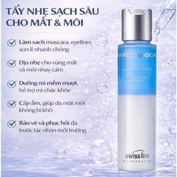 [ Công Ty ] Tẩy trang mắt môi Swissline Bi-Phase Make up Remover 100ml làm sạch son lì mascara  Authshopp 2