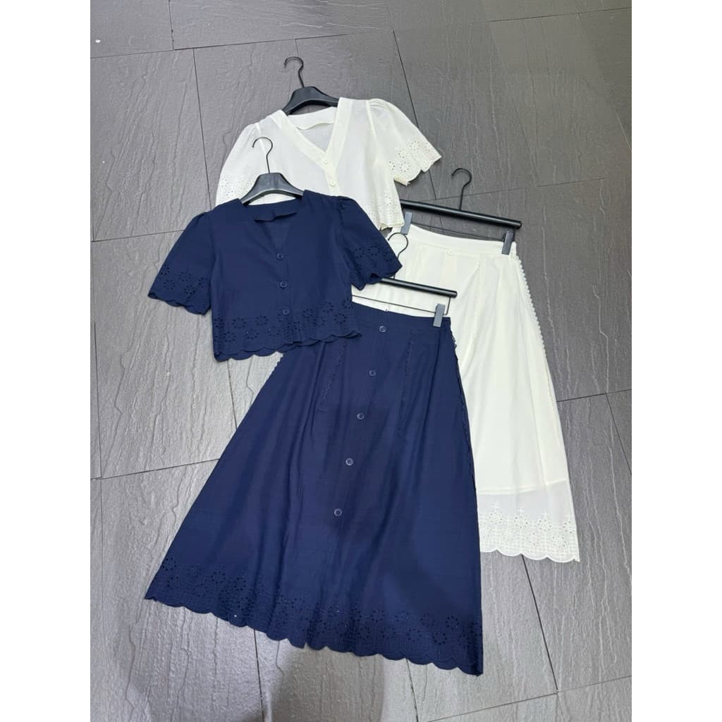 Set thô thêu áo lửng + cv dài QCCC