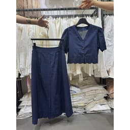 Set thô thêu áo lửng + cv dài QCCC 2