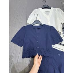 Set thô thêu áo lửng + cv dài QCCC 3