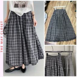 𝑨𝒏𝒏 𝑺𝒕𝒖𝒅𝒊𝒐 [SẴN] / Chân Váy Kẻ Caro Dáng Dài 85cm Bồng Xòe Viền Bèo Vintage Tag 𝐅𝟏𝟖 𝐒𝐭𝐮𝐝𝐢𝐨 1