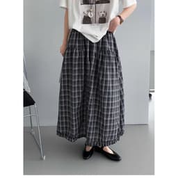 𝑨𝒏𝒏 𝑺𝒕𝒖𝒅𝒊𝒐 [SẴN] / Chân Váy Kẻ Caro Dáng Dài 85cm Bồng Xòe Viền Bèo Vintage Tag 𝐅𝟏𝟖 𝐒𝐭𝐮𝐝𝐢𝐨 6