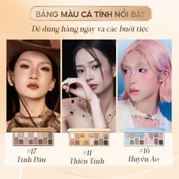 Bảng Phấn Mắt CHEERYEP 16 Ô Natural Star Đa Năng Dễ Dùng Chuẩn Màu Lâu Trôi Đa Dạng Bảng Màu Nhũ Lì 4
