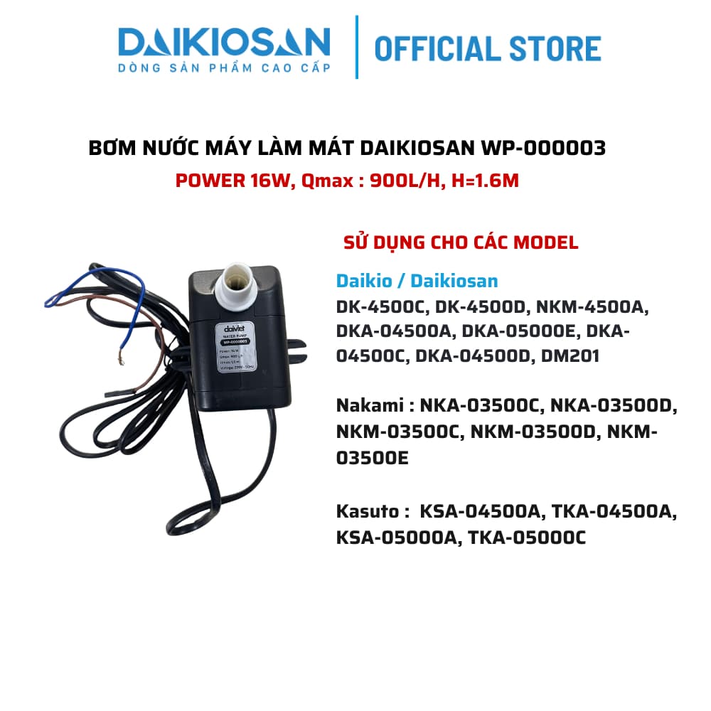 Bơm quạt điều hòa NKA-03500C, NKA-03500D, NKM-03500C, NKM-03500D, NKM-03500E, DK-4500C, DK-4500D, NKM-4500A, DKA-04500A
