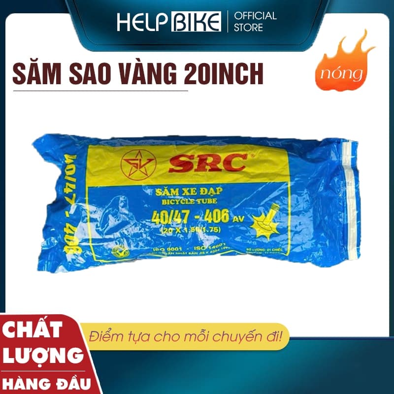 SĂM SAO VÀNG cho xe đạp 20inch, Săm xe đạp hàng Việt Nam chất lượng cao - SSV_20inch
