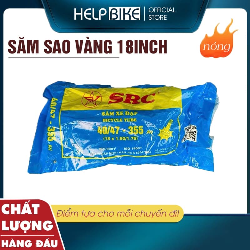 SĂM SAO VÀNG cho xe đạp 26inch, Săm xe đạp hàng Việt Nam chất lượng cao - SSV_18inch