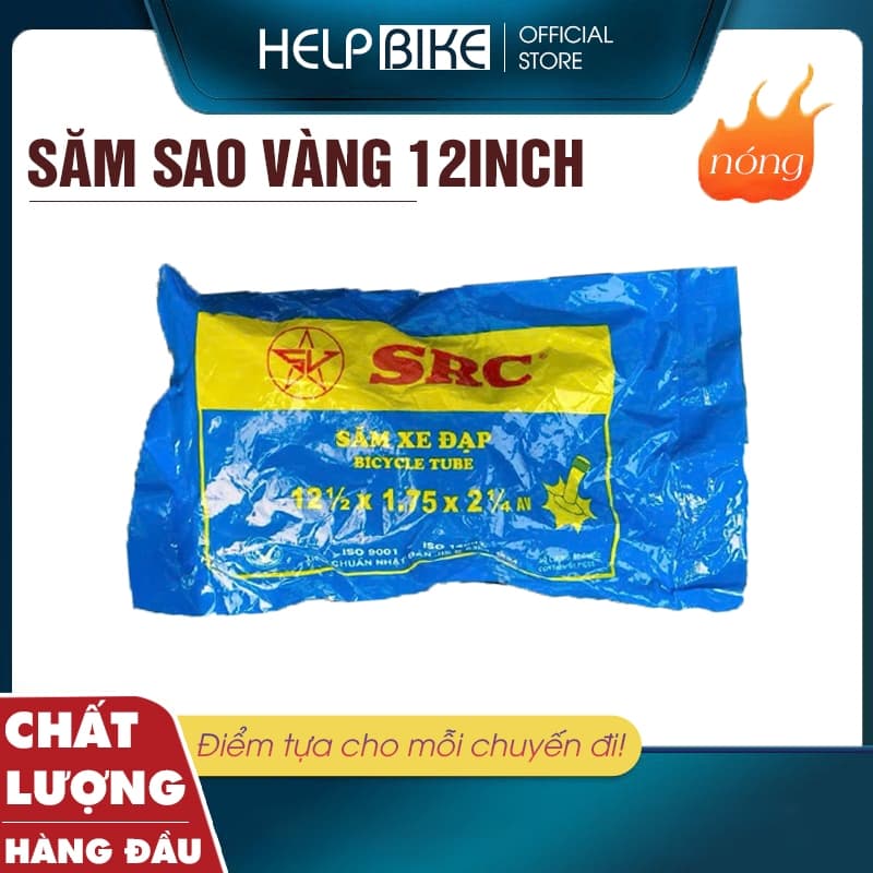 SĂM SAO VÀNG cho xe đạp 12inch, Săm xe đạp hàng Việt Nam chất lượng cao - SSV_12inch