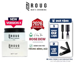 [TPHCM] Sáp vuốt tóc Roug Matt Clay 90gr màu trắng , matte clay màu đen giữ nếp Roug Men's Grooming 3