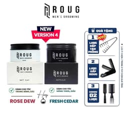 Sáp vuốt tóc nam Roug Đen Matte 90gr , Roug Trắng Matt 90gr giữ nếp chính hãng Roug Men's Grooming 1