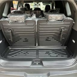 Lót cốp ô tô + lót lưng ghế xe Vinfast Limo Green/ MPV7 chất liệu nhựa dẻo ko mùi- 3 tấm 5
