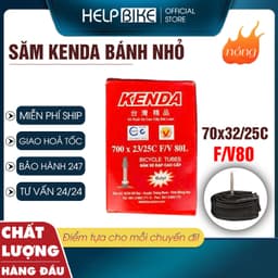 SĂM KENDA size 700x23/25c_F/V 80L Cao cấp, Săm cho xe đạp thể thao bánh bé 700c - SKD_23/25_FV80 1