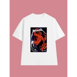 Áo Thun METALLICA Rock Band vintage ML005, Unisex Form Rộng Cotton Mềm 2