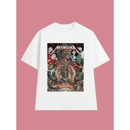 Áo Thun METALLICA Rock Band vintage ML006, Unisex Form Rộng Cotton Mềm 2