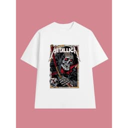 Áo Thun METALLICA Rock Band vintage ML015, Unisex Form Rộng Cotton Mềm 2