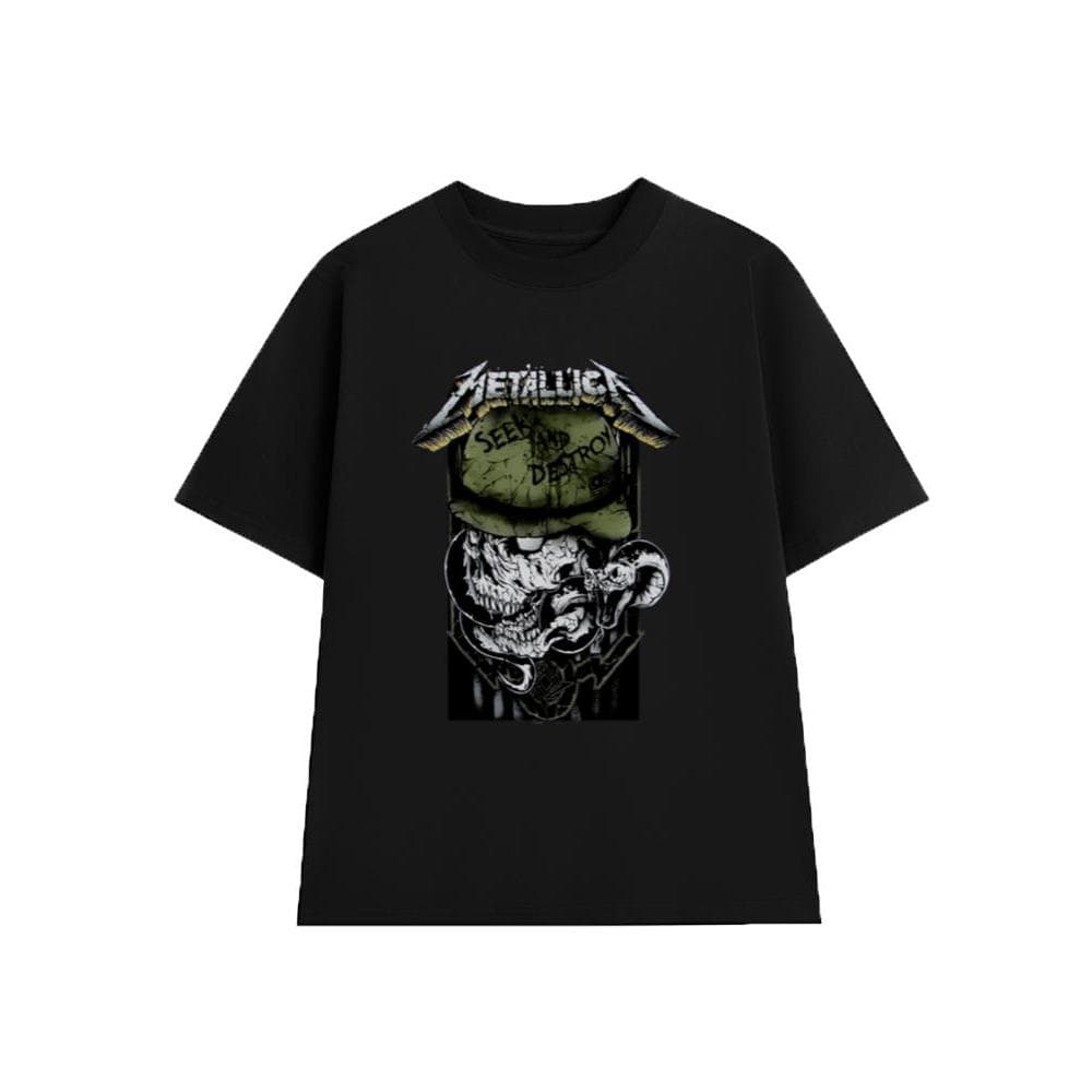 Áo Thun METALLICA Rock Band vintage ML017, Unisex Form Rộng Cotton Mềm