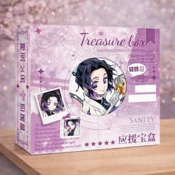 (tặng sticker) (VIỀN TRÒN) Hộp quà TRÙNG TRỤ - SHINOBU KOUCHO KIMETSU NO YABAI in hình anime quà tặng xinh xắn 1