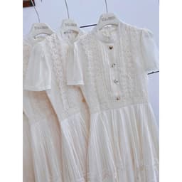 VÁY REN KEM XOÈ TAY NGẮN TIỂU THƯ XUKADRESS 9