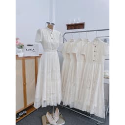 VÁY REN KEM XOÈ TAY NGẮN TIỂU THƯ XUKADRESS 8
