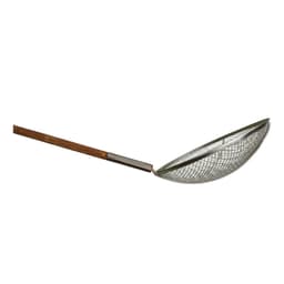 Vợt vớt đồ ăn inox 28cm cán tre – Lưới dày, chuyên dùng chiên rán, bền chắc, tiện lợi 5