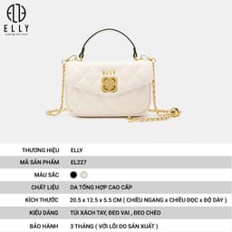 [Tặng hộp 20.10] Túi xách nữ thời trang ELLY EL227 đeo chéo xách tay đeo vai cao cấp chính hãng 3