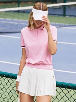 Áo Pickleball Nữ UYNSPORTY Màu Hồng Co Giãn Mặc Thoáng Mát Tập Pickleball Thể Thao , Áo Thể Thao Nữ 2