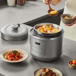 Nồi áp suất JoYoung JHPC-5039 Tiếng Việt 2 Ruột Nồi 9 Thực Đơn Cài Sẵn- Nấu Mở Nắp, Hầm, Nướng 3
