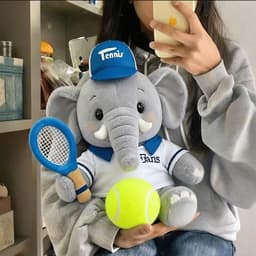 Gấu bông voi con hai màu xám - thú nhồi bông cầu lông siêu dễ thương, hot trend hiện nay nhà MIU GẤU XINH 5