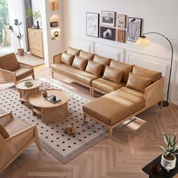 Ghế sofa góc gỗ tự nhiên phối mây VUADECOR VS113 6