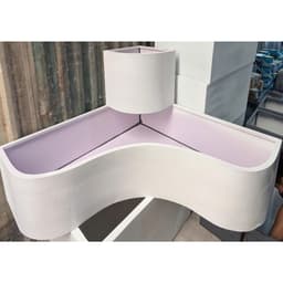 Chậu uốn góc, chậu tiểu cảnh góc ban công chất liệu composite siêu nhẹ, siêu bền (chưa kèm cây, tượng) 2