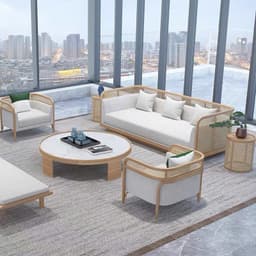 Ghế sofa gỗ tự nhiên phối mây VUADECOR VS114 6