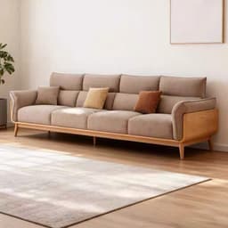 Ghế sofa gỗ tự nhiên đệm nỉ, da VUADECOR VS115 5