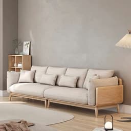 Ghế sofa gỗ tự nhiên đệm nỉ, da VUADECOR VS115 2
