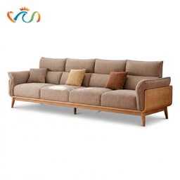 Ghế sofa gỗ tự nhiên đệm nỉ, da VUADECOR VS115 1