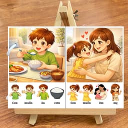 Thẻ phát triển kỹ năng giao tiếp EVON - Giúp Bé Tập Nói Sớm - Giúp bé thể hiện nhu cầu "CON MUỐN" 4