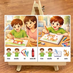 Thẻ phát triển kỹ năng giao tiếp EVON - Giúp Bé Tập Nói Sớm - Giúp bé thể hiện nhu cầu "CON MUỐN" 8