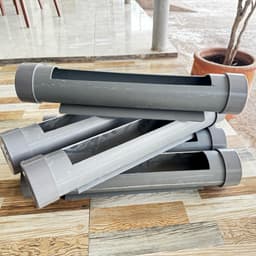 Máng ăn gà ống PVC – Máng ăn gia cầm chống văng, tiết kiệm  cám, bền chắc dễ vệ sinh [Phi90 dài 50cm] 3