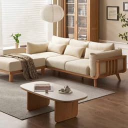 Ghế sofa gỗ tự nhiên đệm nỉ, da VUADECOR VS116 3