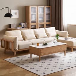 Ghế sofa gỗ tự nhiên đệm nỉ, da VUADECOR VS116 2