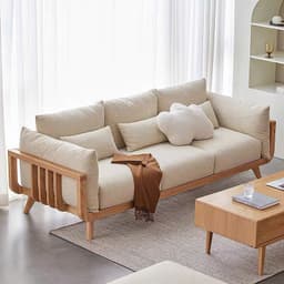 Ghế sofa gỗ tự nhiên đệm nỉ, da VUADECOR VS116 8