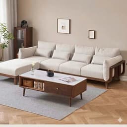 Ghế sofa gỗ tự nhiên đệm nỉ, da VUADECOR VS116 9