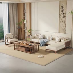 Ghế sofa gỗ tự nhiên đệm nỉ, da VUADECOR VS117 5