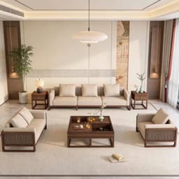 Ghế sofa gỗ tự nhiên đệm nỉ, da VUADECOR VS117 7