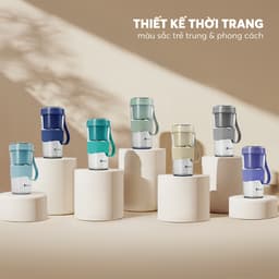 Máy Xay Sinh Tố Cầm Tay Elmich BLE9215PG 400ml, Hàng Chính Hãng, Lưỡi 8 Cánh, Xay Nhanh 40s -JoyMall 7