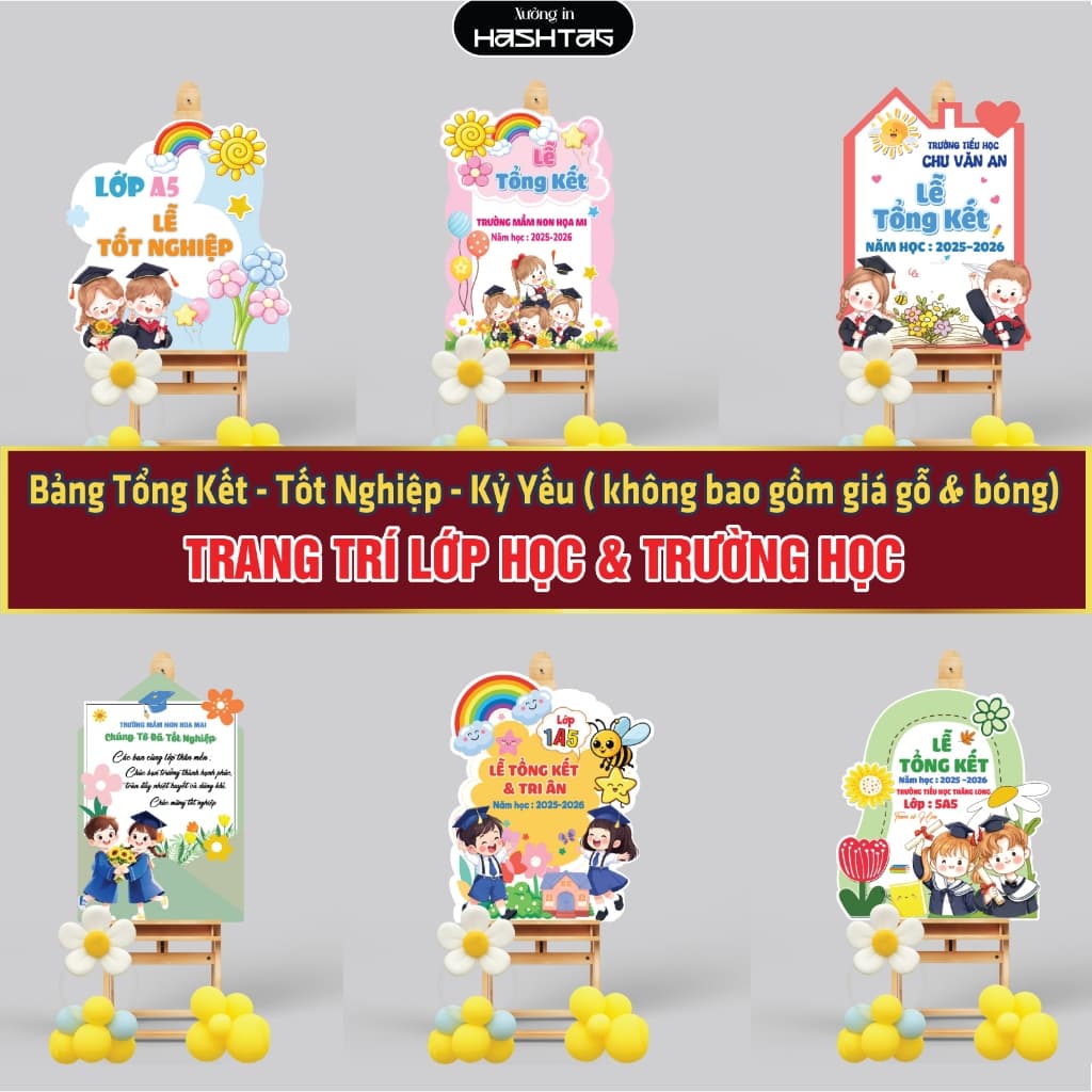 [Bảng Tổng Kết- Tốt Nghiệp - Kỷ Yếu ] Bảng Lễ Tổng Kết, Lễ Tốt Nghiệp, Lễ Kỷ Yếu Bảng Trang Trí Lớp Học, Trường Học