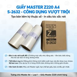 Giấy In Nhanh Master Z220 A4 Dùng Cho Máy Photocopy Máy In Laser Bề Mặt Mịn Bám Mực Tốt 2
